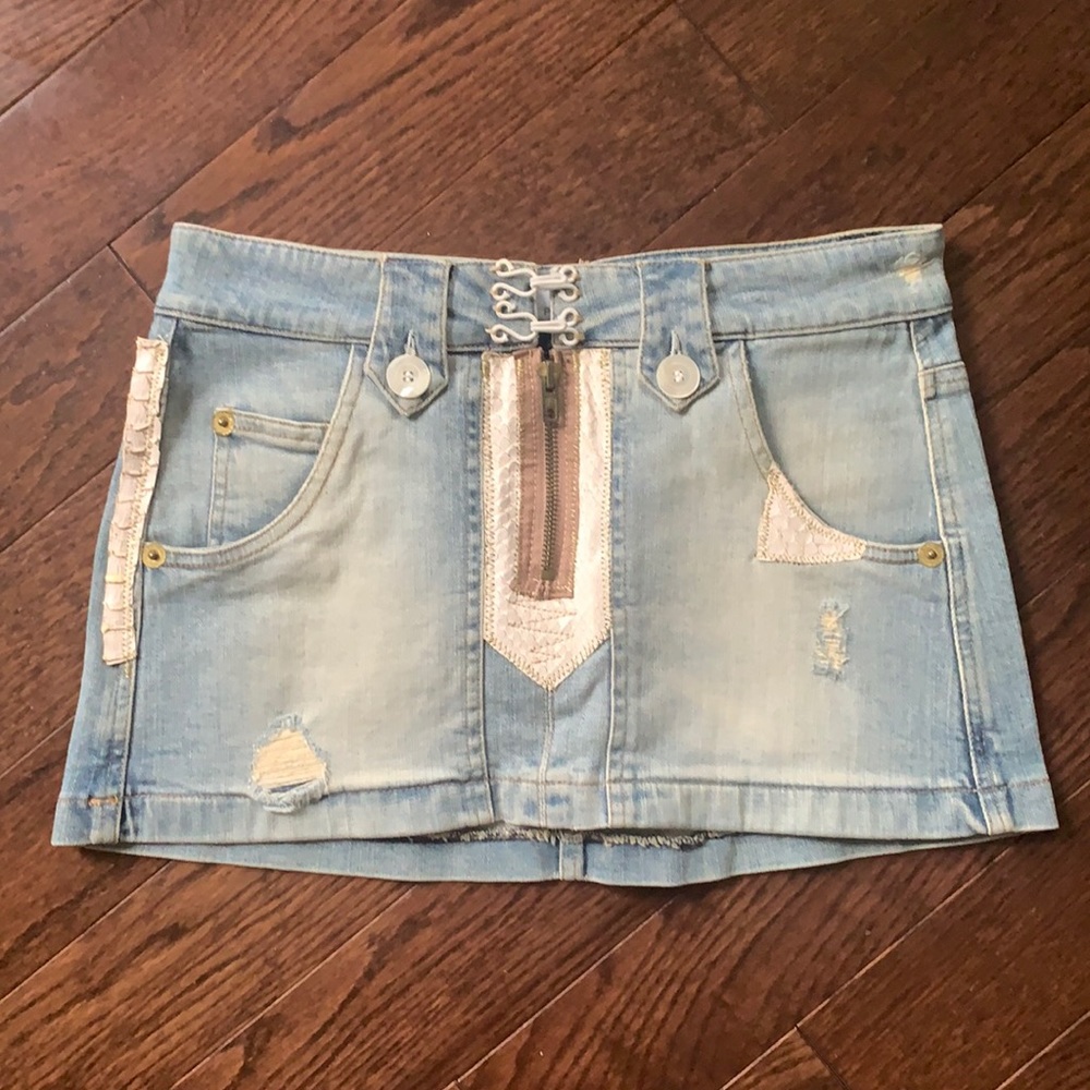Pinko Denim Mini Skirt